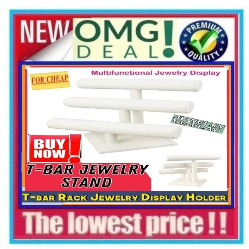 🛑 BEAD LANDING Triple ➕ JEWELRY BAR T-Bar 🆒 ACCESSORY DISPLAY Stand BUY NOW ❗